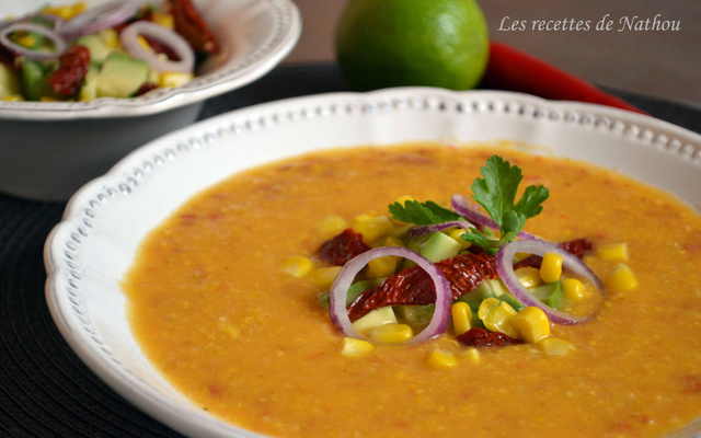Soupe au maïs et chorizo