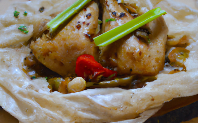 Papillote de poulet au gingembre