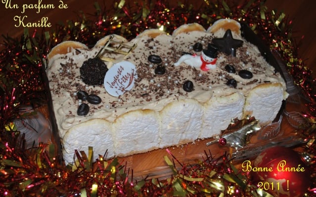 Bûche de Noël à la mousse de café