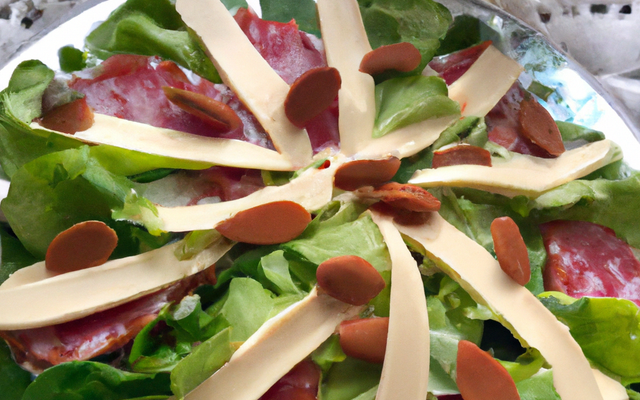 Salade de saucisson de Lyon tiède aux Princesse Amandine tièdes