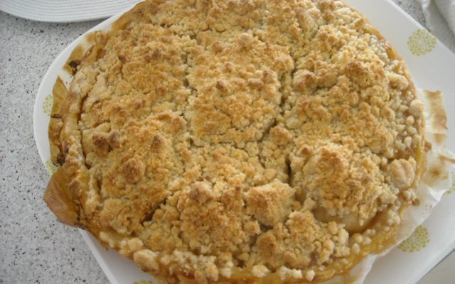 Tarte aux pommes streusel
