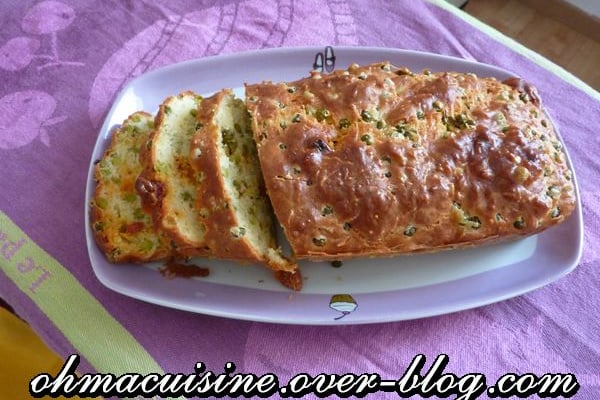 Cake petits pois chorizo