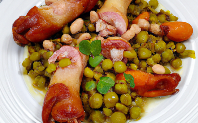 Pieds de porc aux pois chiches et chorizo