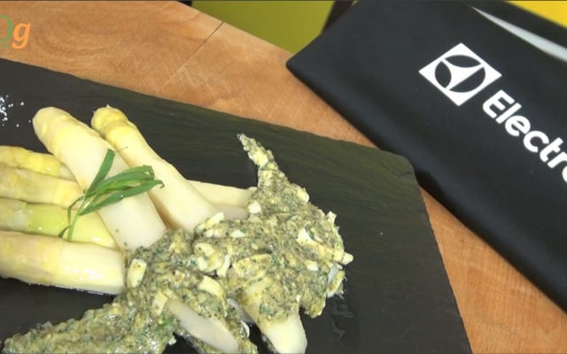 Asperges vinaigrette façon tartare