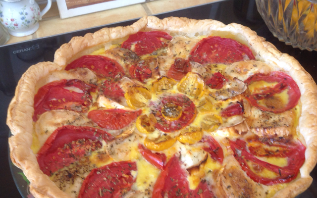 Tarte à la tomate et au chèvre