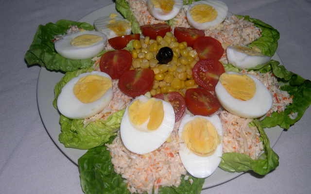 Assiette composée surimi