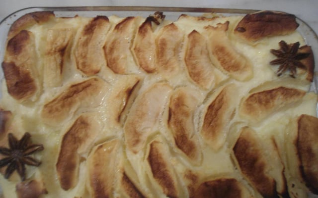 Clafoutis aux pommes et à la vanille, anis étoile