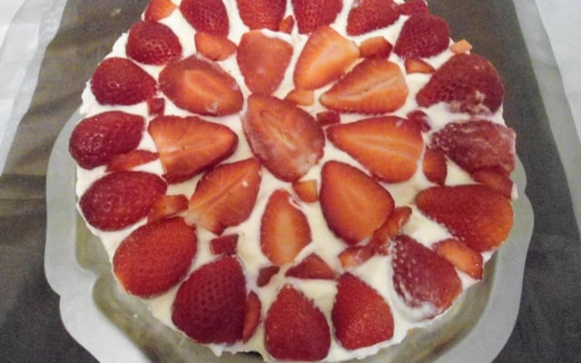 Fraisier express maison mascarpone