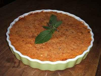 Crumble aux tomates et au pesto
