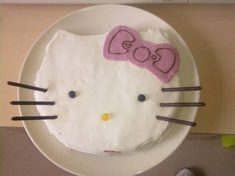 Le gâteau d'Hello kitty !