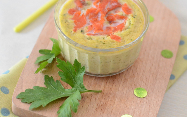 Flan aux courgettes et au saumon au Companion