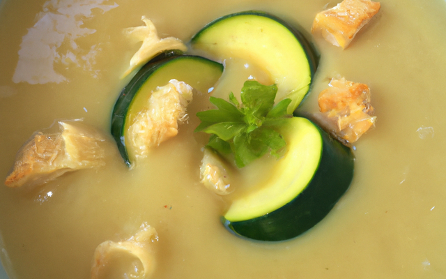 Velouté de courgettes au foie gras