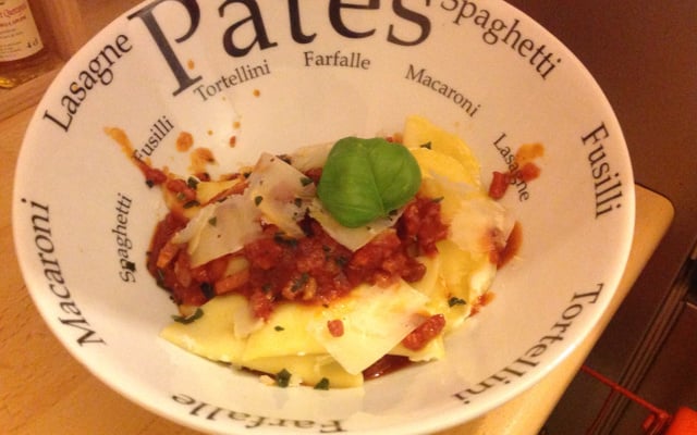 Ravioles aux 4 fromages sauce tomate