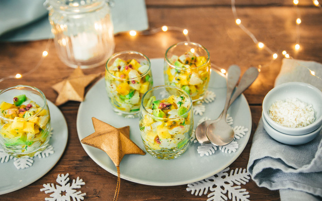 Tartare de St Jacques exotique et poivre cubèbe