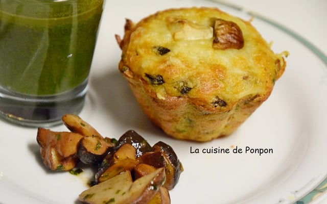 Muffins aux champignons des bois
