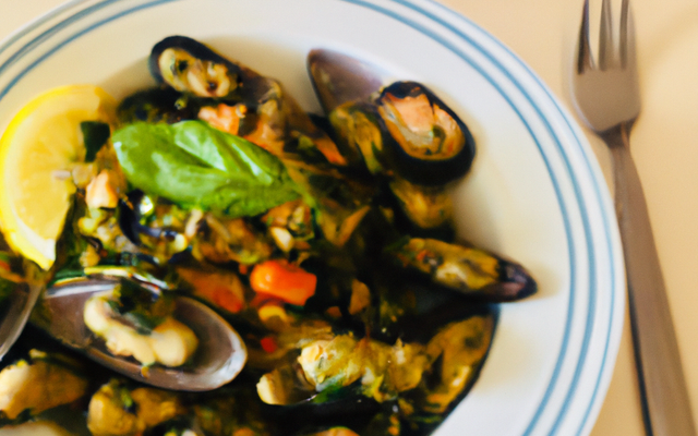 Salade de moules au pistou