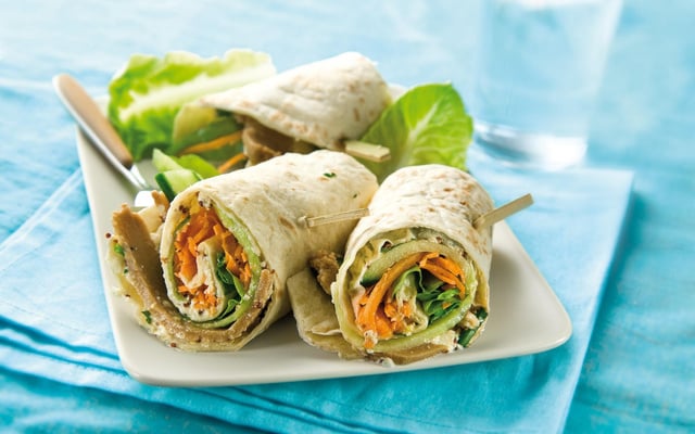 Mini wraps en crudités