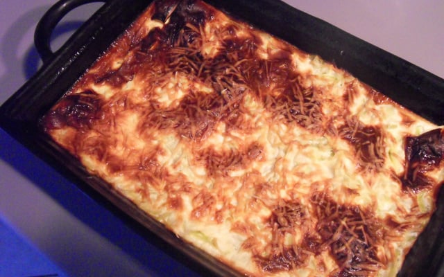 Gratin de courgettes saumon