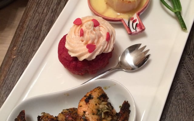 Noix de St jaques rôties sauce vanille/orange