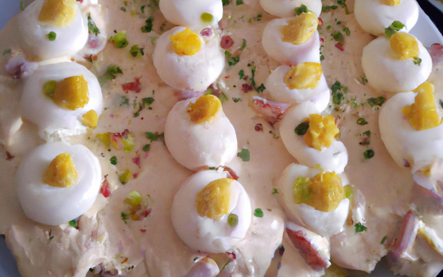 Pêches du Pécheur ( Pêches au thon, mayonnaise, œufs)