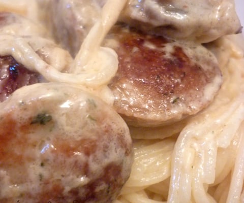 Boudin blanc à la moutarde