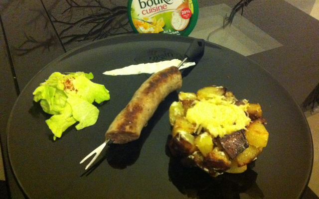 Gratin de pommes de terre et la saucisse de toulouse façon boursin cuisine