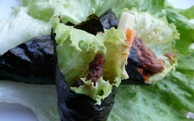 Temakis à l'agneau yakitori