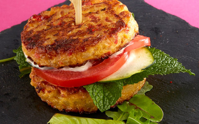 Burger végétarien façon tortilla