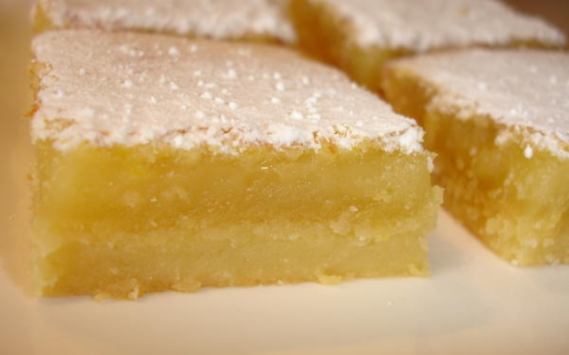 Carrés au citron aux noix