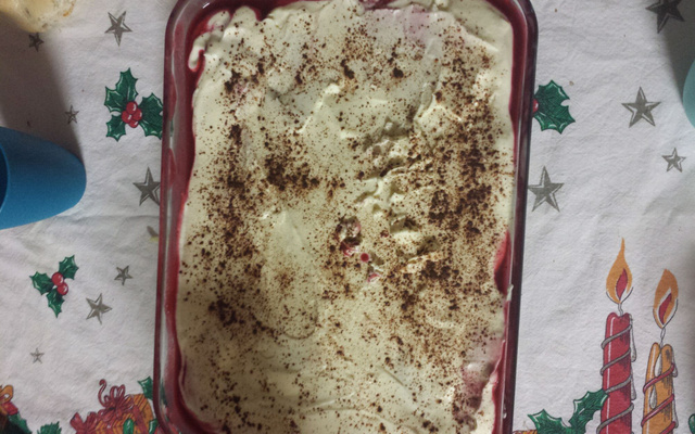 Tiramisu aux Framboises et biscuite rose de Reims