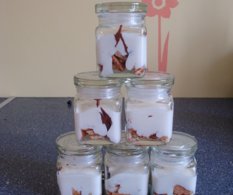 Verrine petit lu, nutella au jockey