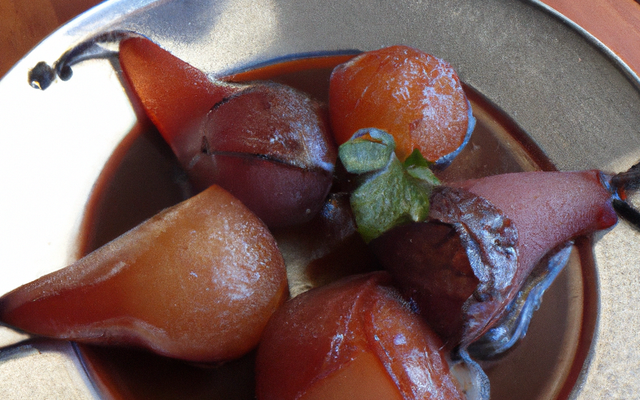 Poires pochées au vin rouge simple à réaliser