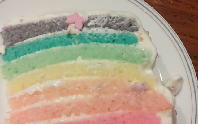 Gâteau arc en ciel