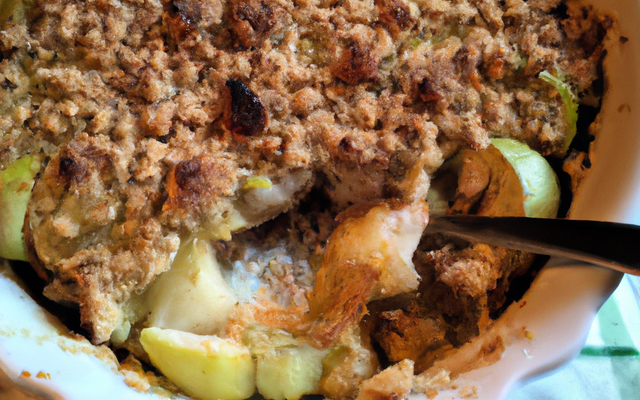 Crumble de poireaux au maroilles