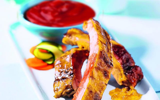 Ribs moutarde au Barbecue