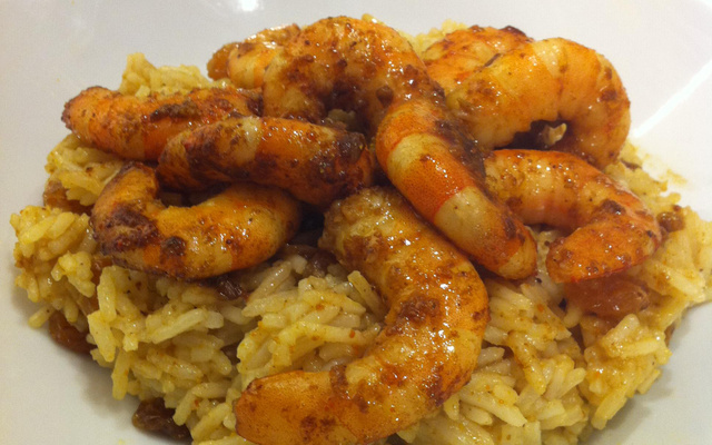 Curry de crevettes express