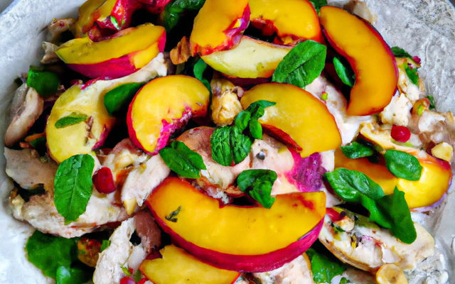 Salade de poulet persillé aux nectarines