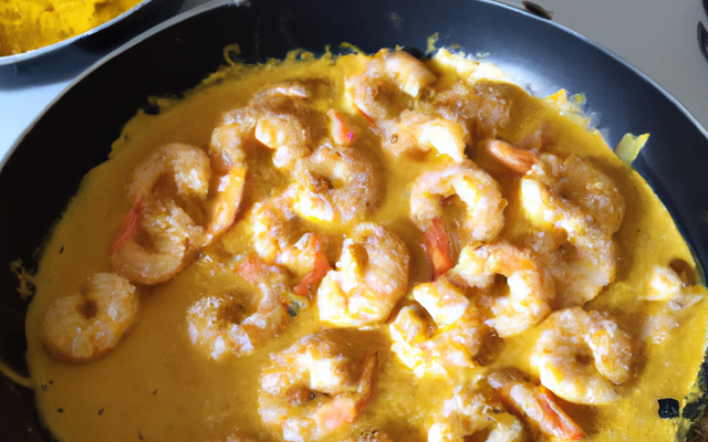 Crevettes au curry au lait de coco