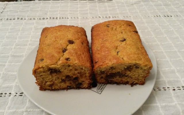 Cake à la banane et aux pépites de chocolat