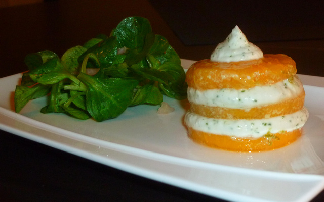 Kaki au fromage frais mentholé