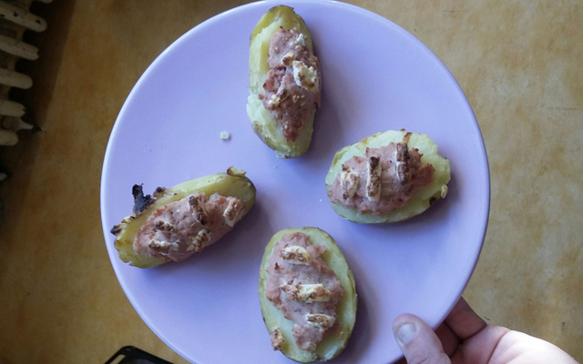 Pommes de terre farcies jambon feta