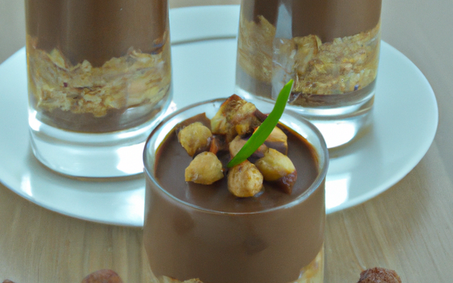 Verrines chocolat-noisettes