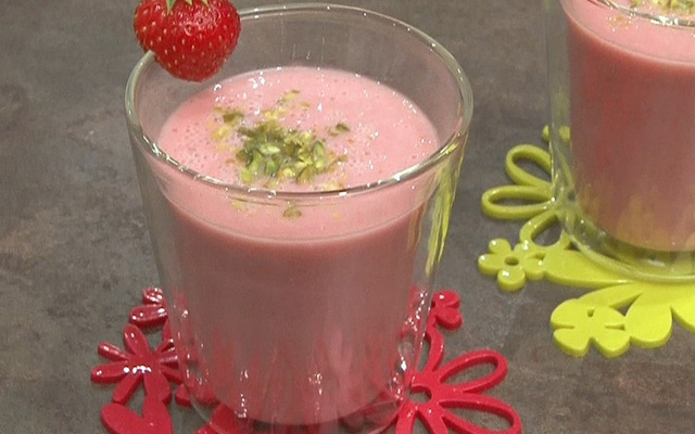 Smoothie aux fraises