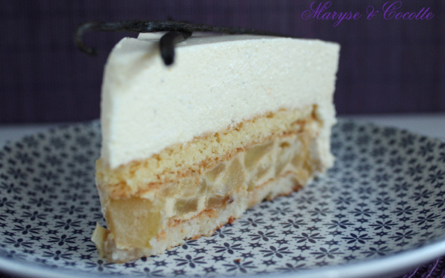 Gâteau aux pommes et mousse pralinée