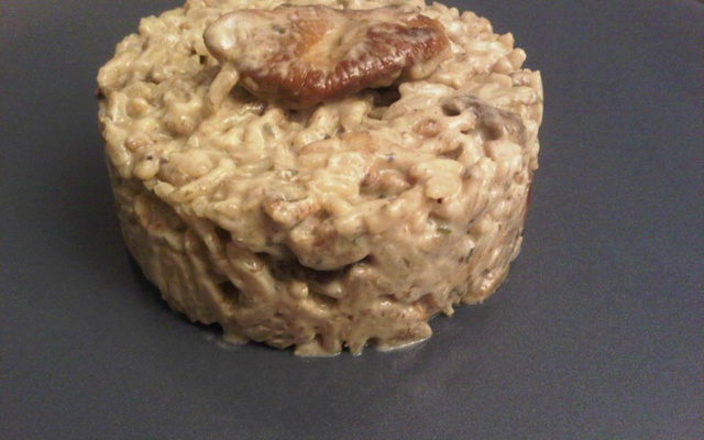 Risotto cèpes et fromage aux poivres