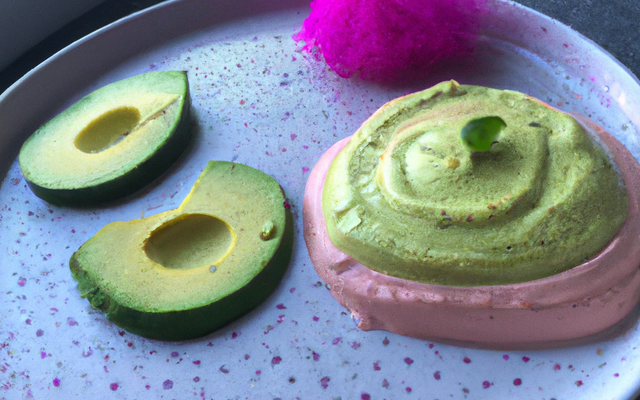 Eventail d'avocat à la mousse de rose