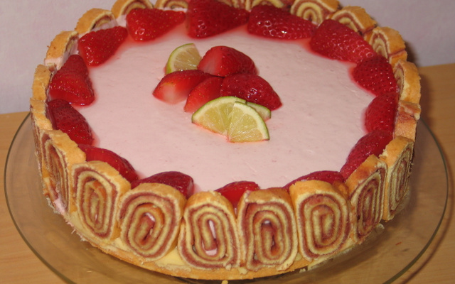 Douceur acidulée au citron vert et à la fraise