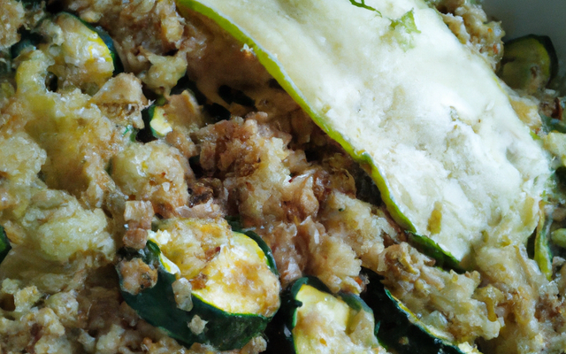 Crumble de courgettes au chèvre maison