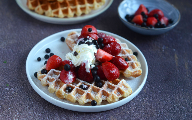 Croffle fraises et chantilly