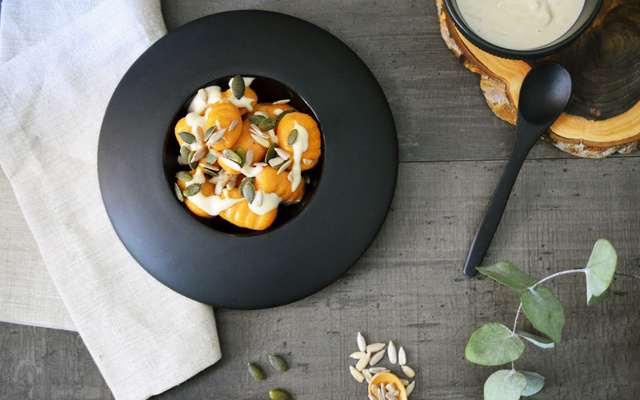 Gnocchi de patate douce & sauce blanche